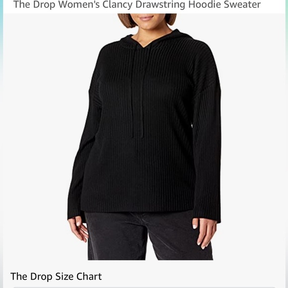 NWT Drawstring Hoodie Sweater - Picture 2 of 3